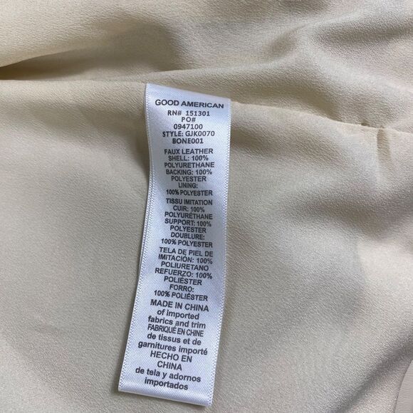 Good American 2 " Better than Leather " Oversized blazer in a cream NWT - Picture 12 of 14